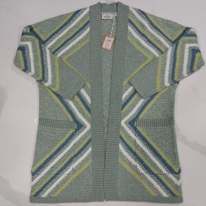 Passenger~NWT~Recycled Blend~Homestead Pistachio~Chevron Green Blue~Oversized~XS